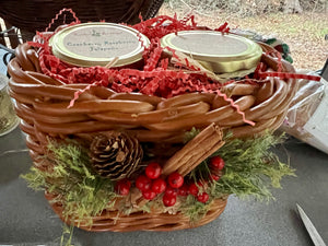 Cranberry Thick Wicker Gift Basket
