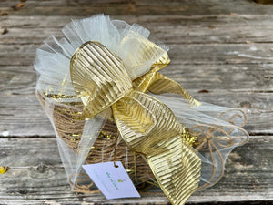 Wine and Cheese Golden Sleigh Gift Basket
