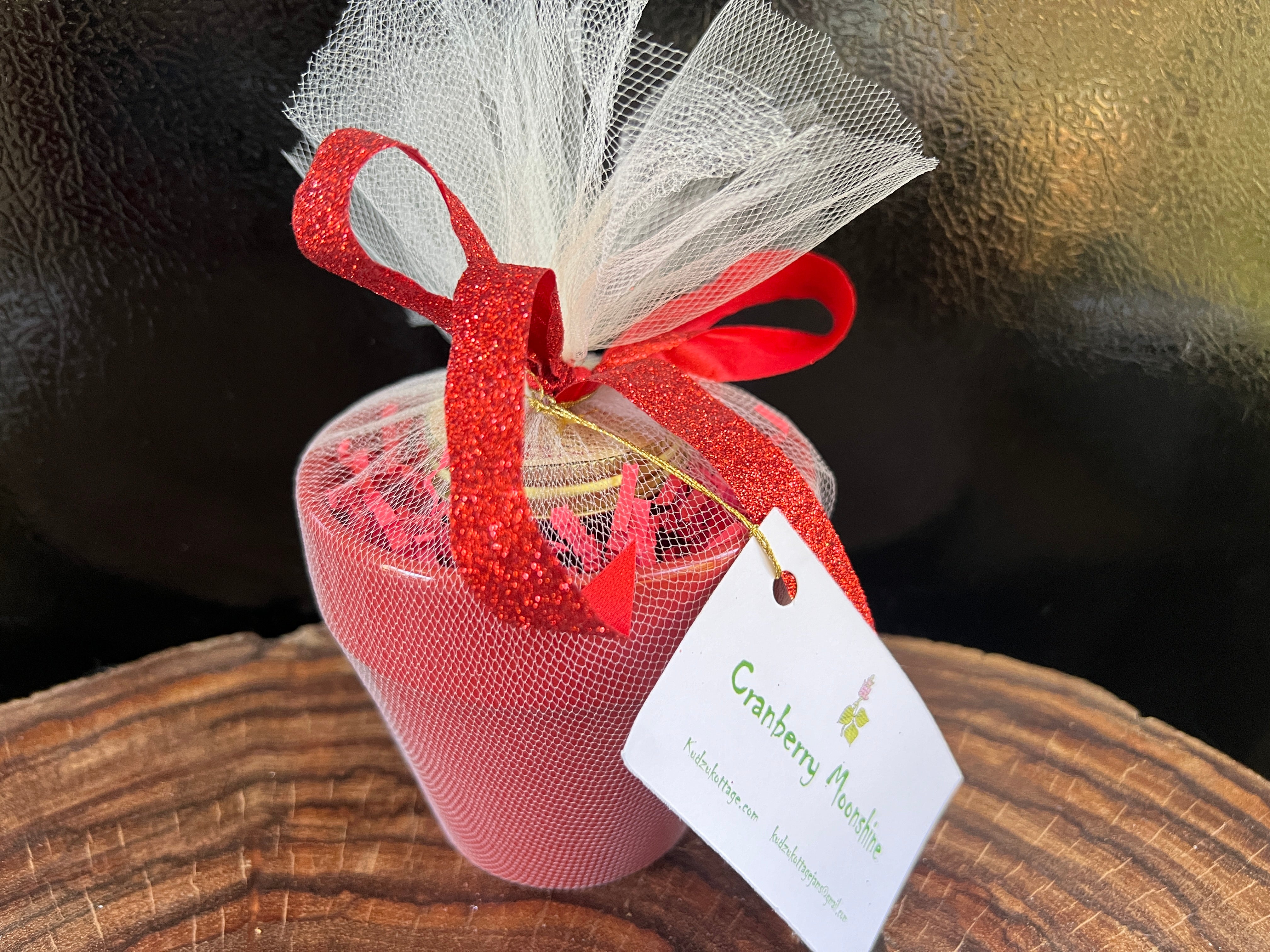 White Chocolate Raspberry Kahlua in a Red Flower Pot