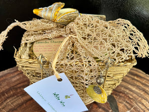 White Wine Gold Basket Gift Crate
