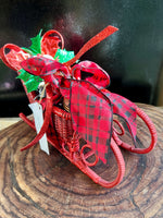 Load image into Gallery viewer, Cranberry Red Wicker Sleigh
