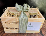 Load image into Gallery viewer, Misc Gift Crates (rhubarb, berries, stone fruit, herb) - 3 jams
