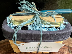 Black and Blue Gift Basket