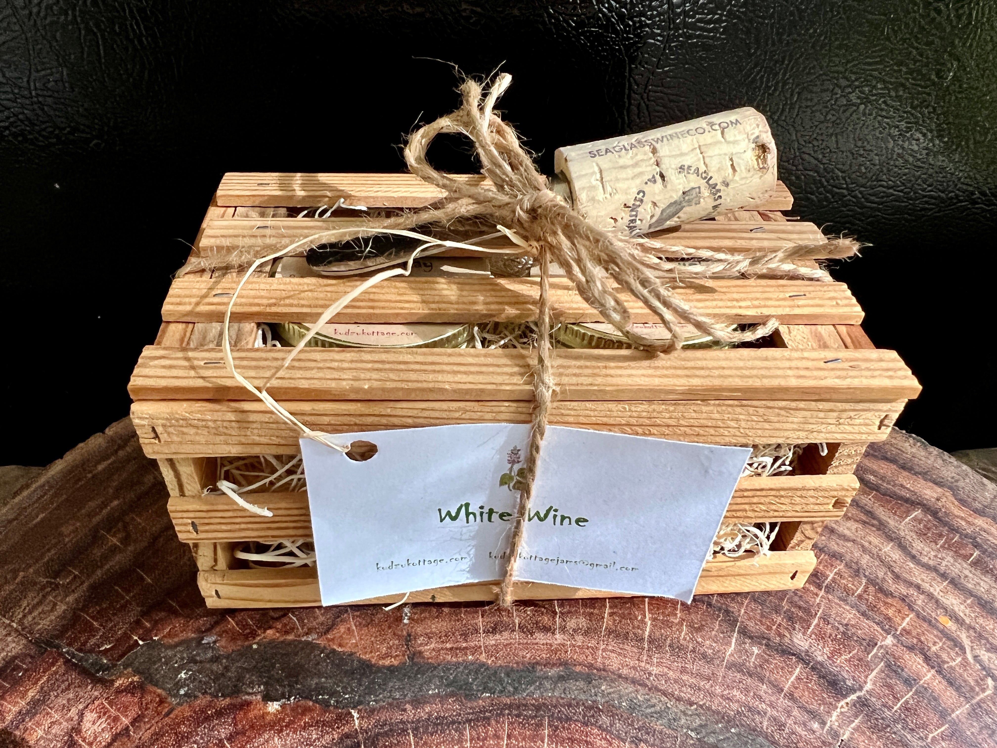 White Wine Wood Gift Crate