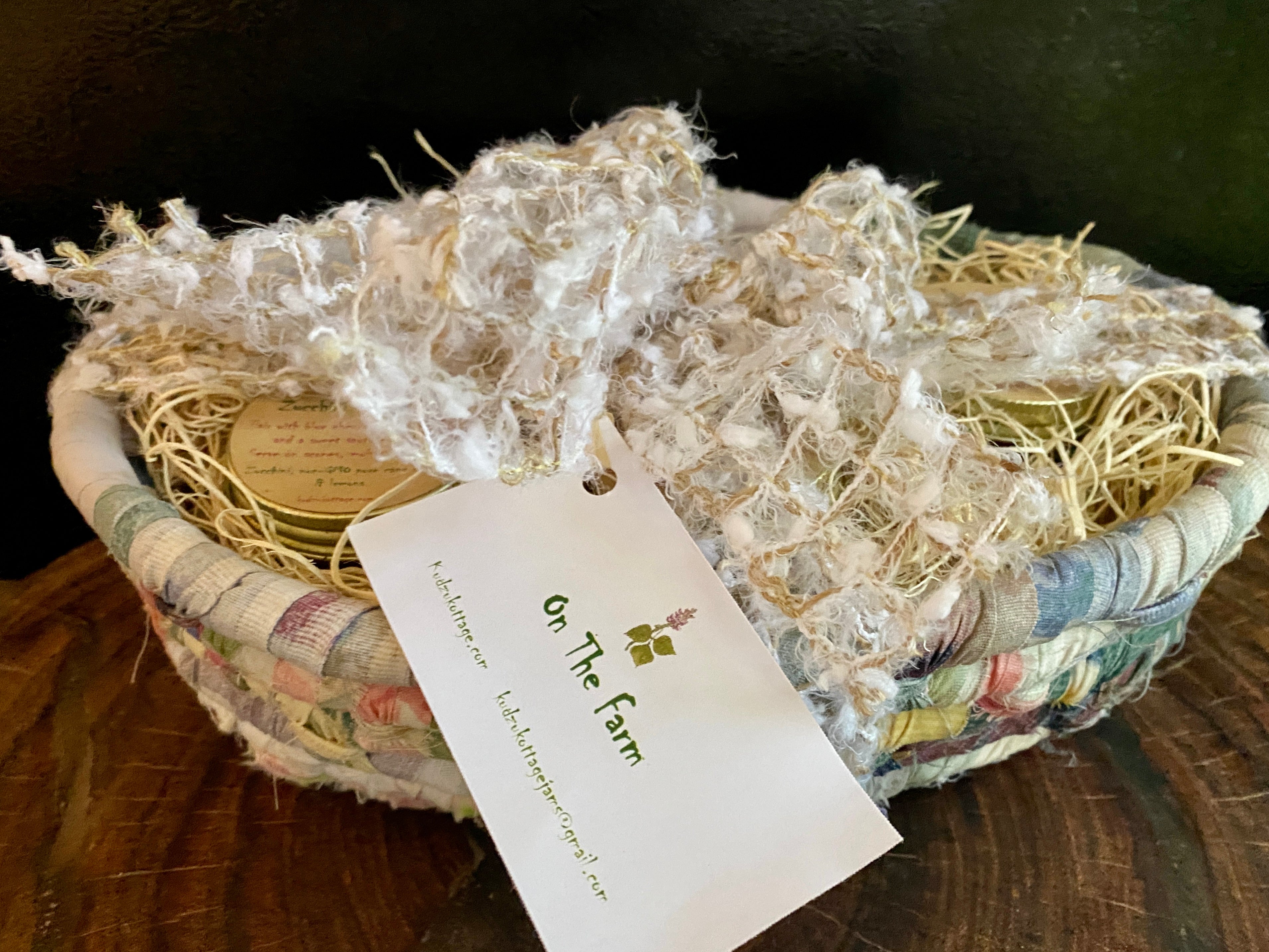 On The Farm Fabric Rope Gift Basket