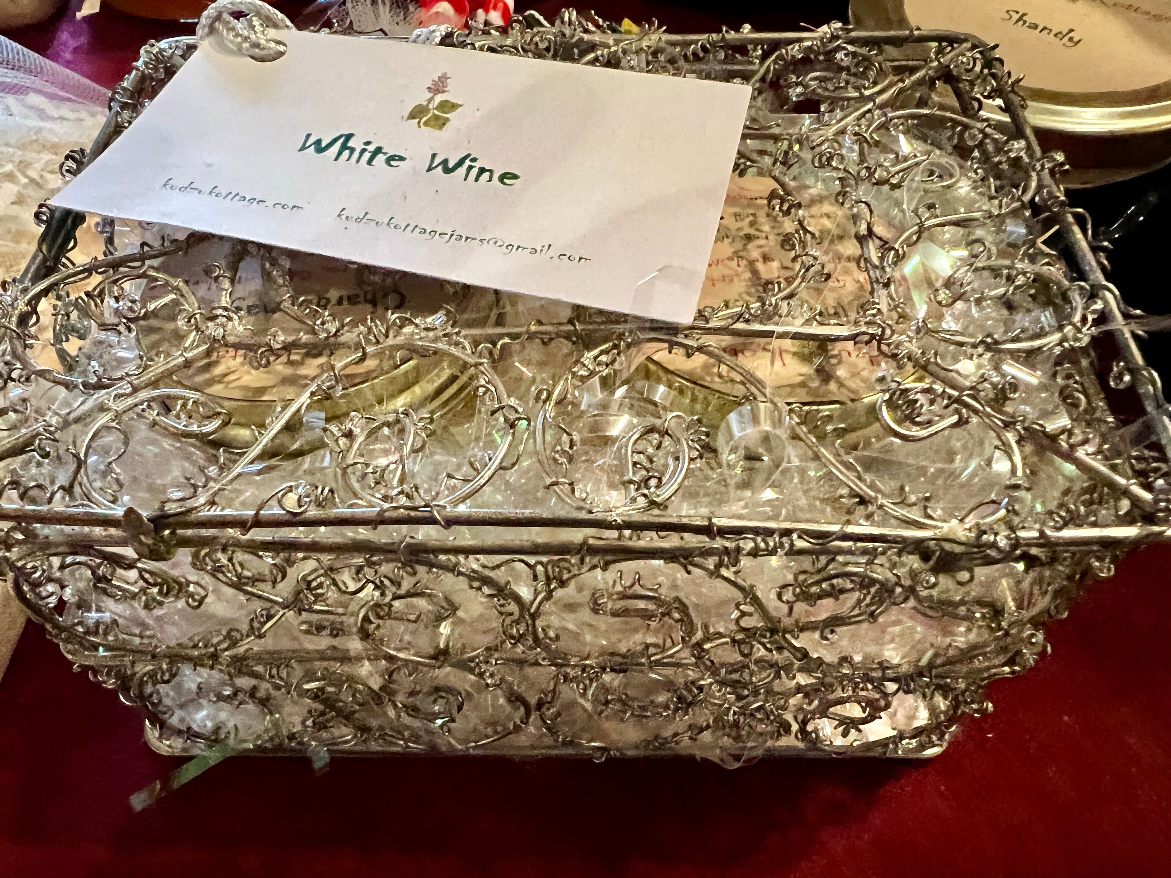 White Wine Metal Gift Crate